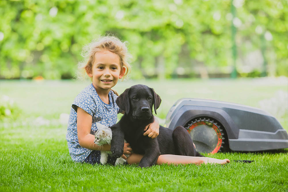 Robotic mowers are safe around children